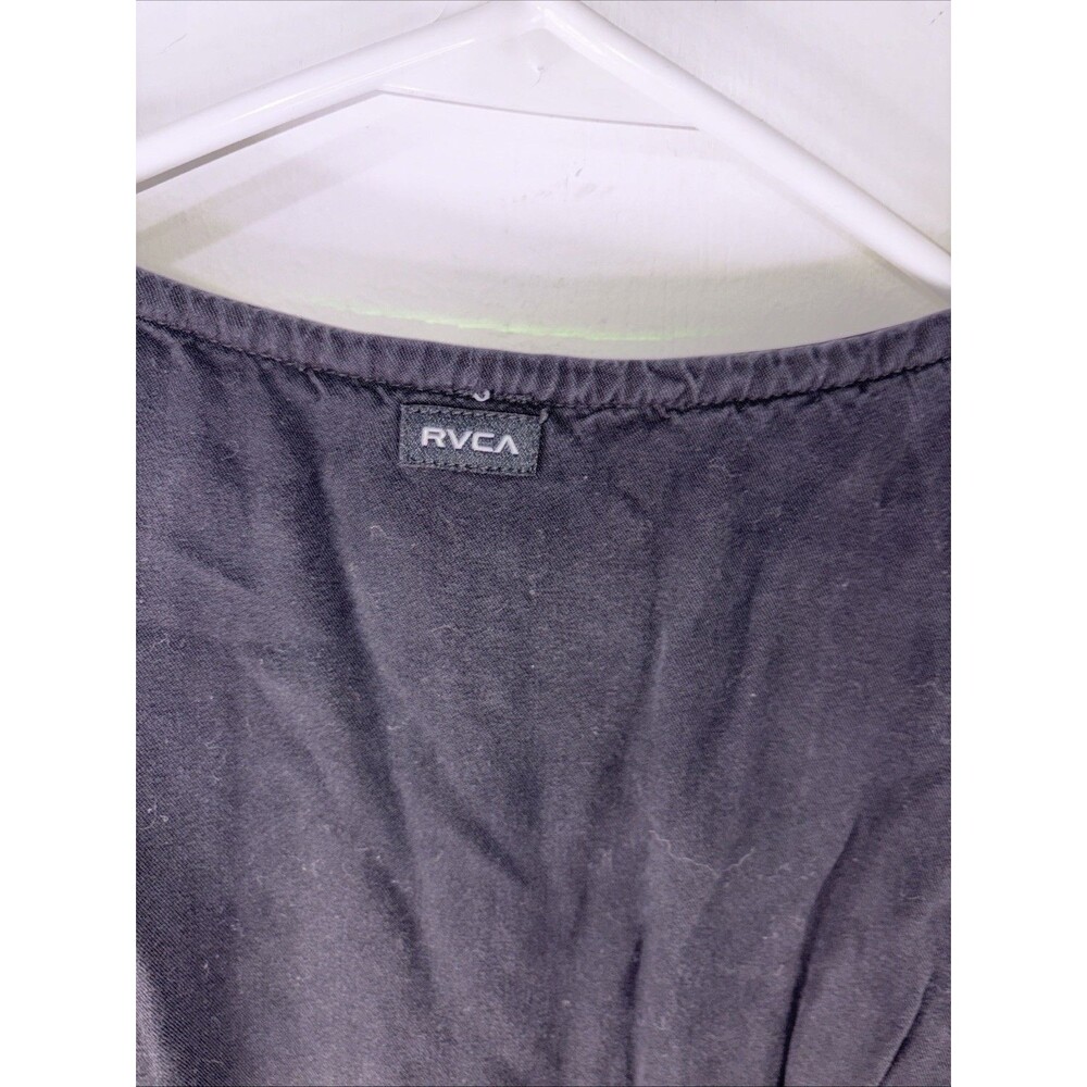 RVCA Hitched Romper Viscose Small Black Softest Romper, buttons up, pockets - Picture 7 of 10